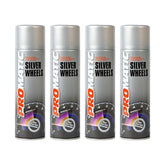 4X Promatic Wheel Silver Spray Paint 500ml Spray Paint
